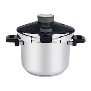 Panela Pressão Presto Aço Inox Fundo Triplo 5 Dispositivos De Segurança 22 Cm 6l - Tramontina 62518220