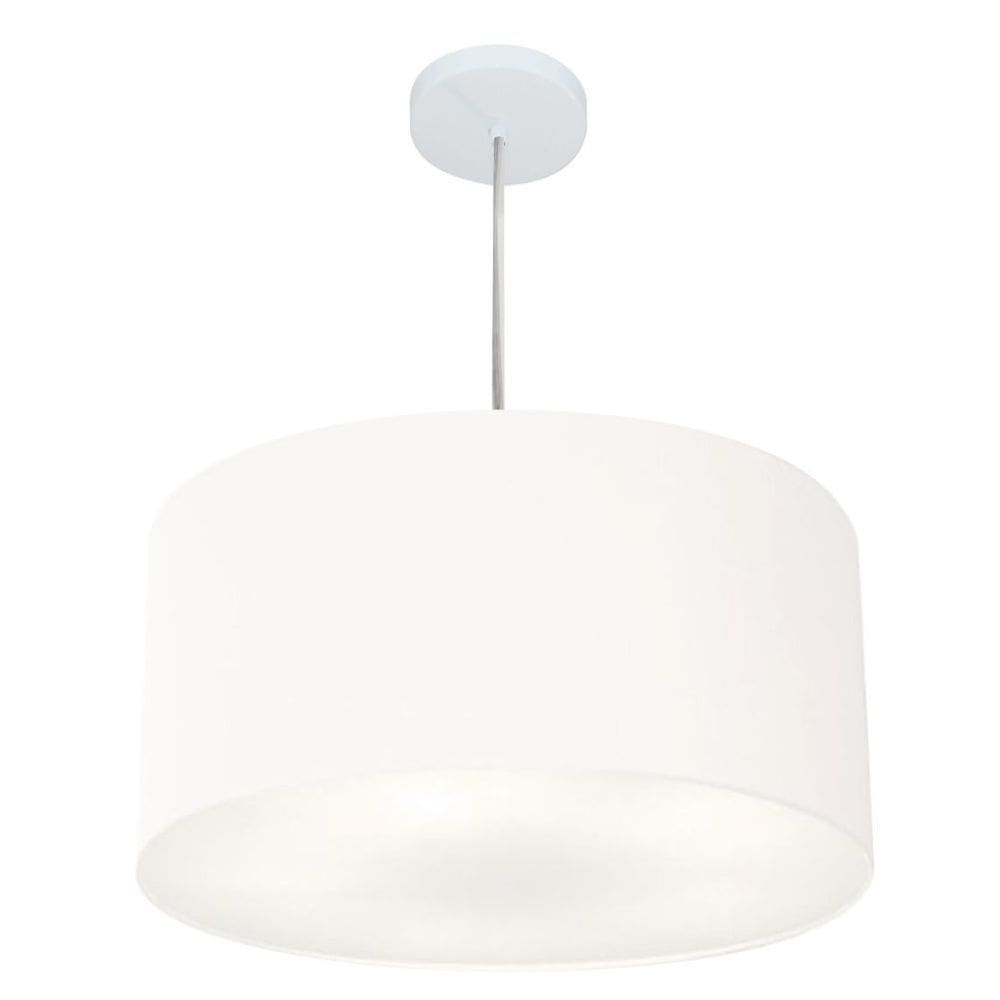 Lustre Pendente Cilíndrico Vivare Md-4245 Cúpula em Tecido 50x30cm - Bivolt