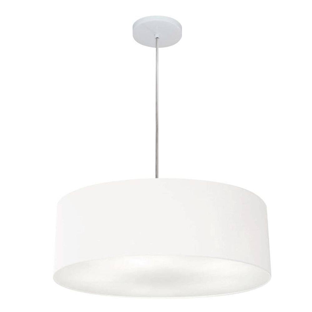 Lustre Pendente Cilíndrico Vivare Md-4254 Cúpula em Tecido 45x15cm - Bivolt