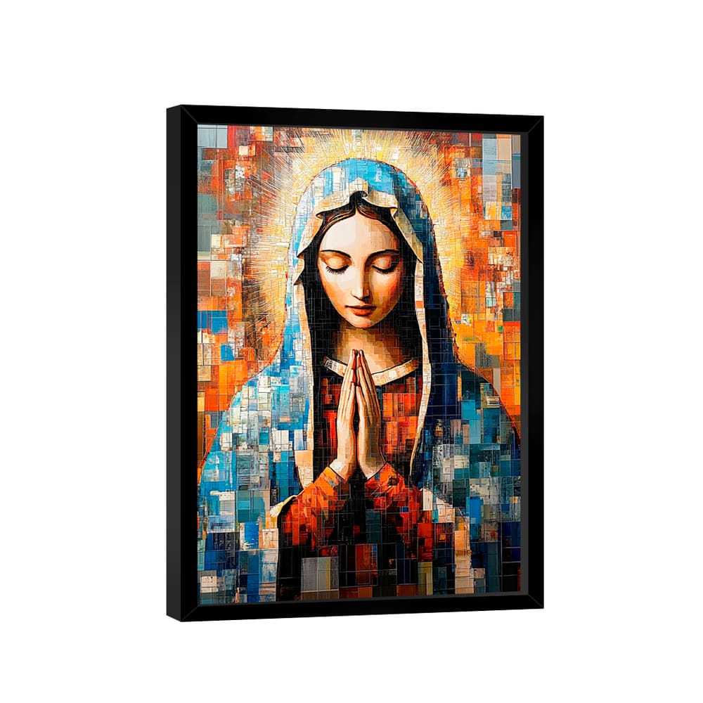 Quadro Decorativo Virgem Maria Em Grid Art