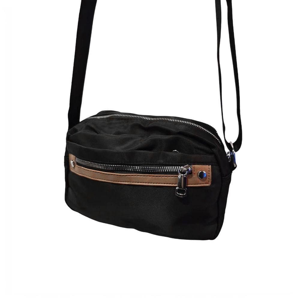 Bolsa Transversal Retangular Alça Ajustável Casual Preta