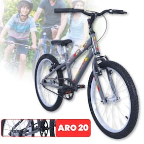 Bicicleta aro 20 MTB quadro 11" rebaixado aço carbono Freio V brake Free Action