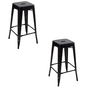 Kit 2 Banquetas Alta Oficial Iron Tolix Preto
