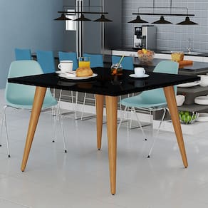 Mesa 80x80 Elegante Com Pés Palito Para Salas de Jantar e Cozinhas em MDF