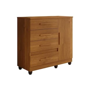 Cômoda Florença 1 Porta 4 Gavetas Benetil Cinamomo