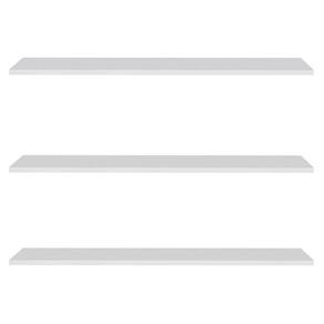 Prateleira Flutuante Para Sala Kit 3 Suporte Invisível 68cm Yara Branco - Lumil