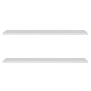Prateleira Flutuante Multiuso Kit 2 Suporte Invisível 91cm Yara Branco - Lumil