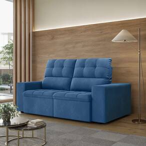Sofá 3 Lugares Retrátil Reclinável 180cm Suede Roma Flash