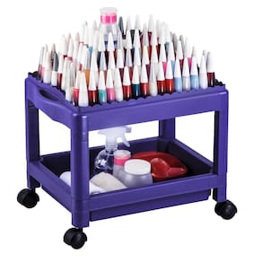 Carrinho Auxiliar Manicure Baby 120 Esmaltes Roxo Dompel