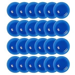 Prato Raso de Vidro Diamante Sky Azul 22,4cm 24 Unidades - Nadir 5837