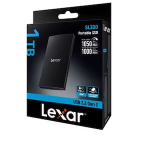 Ssd Portátil Lexar Sl300 De 1 Tb - Preto- 1050 Mb/s