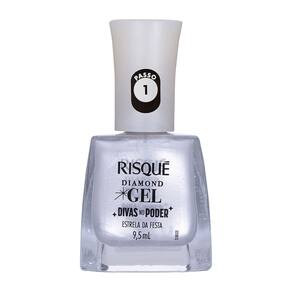 Esmalte Risqué Diamond Gel Divas No Poder Metálico Cor Estrela da Festa 9,5ml