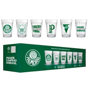 Kit 6 Copos Americano Times Paulista Festas Eventos Jogos 190ml Nadir