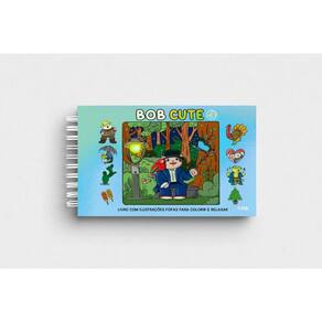 BOB CUTE – CAPA DURA AZUL: Livro com ilustrações fofas para colorir e relaxar