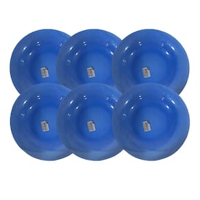 Prato Fundo de Vidro Diamante Sky Azul 22cm 6 Unidades - Nadir 5838