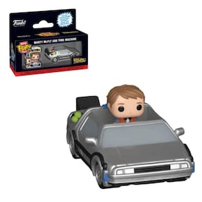 Funko Bitty Pop Back To Future Marty Mcfly And Time Machine