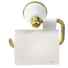 Papeleira Deca Belle Époque Branca Com Dourado - 2021EDOBR