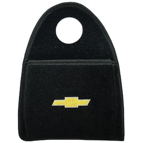 Lixeira Lixinho Automotiva Carro Carpete Logo Bordado Chevrolet Gm para Câmbio Preta