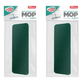 2 Refis Para Mop Plano 3 em 1 Abrasivo RMOP0631 Flashlimp