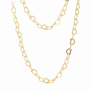 Conjunto Banhado Ouro 18k Gargantilha + Pulseira Coração 3MM - 45CM