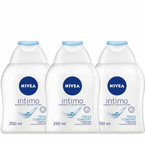 Kit Sabonete Íntimo Nívea Fresh Comfort Aloe Vera - 3 unidades