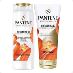 Kit Pantene Biotinamina B3 Antiqueda e Nutrição: Shampoo 175ml e Condicionador 150ml