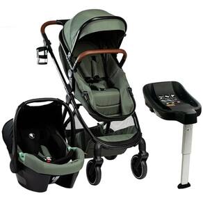 Carrinho Trio Street Pistache Com Bebe Conforto E Base Isofix - Abc Design