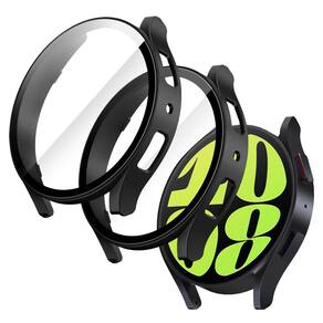 Capa protetora com protetor de tela para Samsung Galaxy Watch 6 44 mm JeTech, pacote com 2