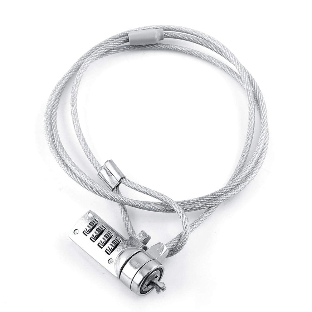 Cabo de segurança combinado Laptop Lock DJDK 110 cm prateado