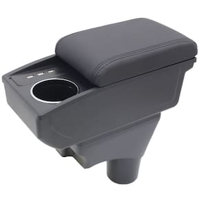 Caixa de apoio de braço de carro YJYWZH para Nissan March Micra 2011-2016 preta