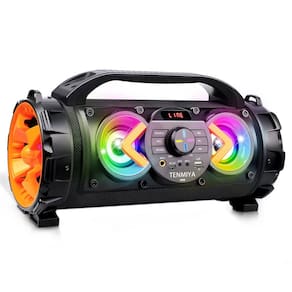 Alto-falante Bluetooth TENMIYA A88 70W com luzes coloridas e rádio FM
