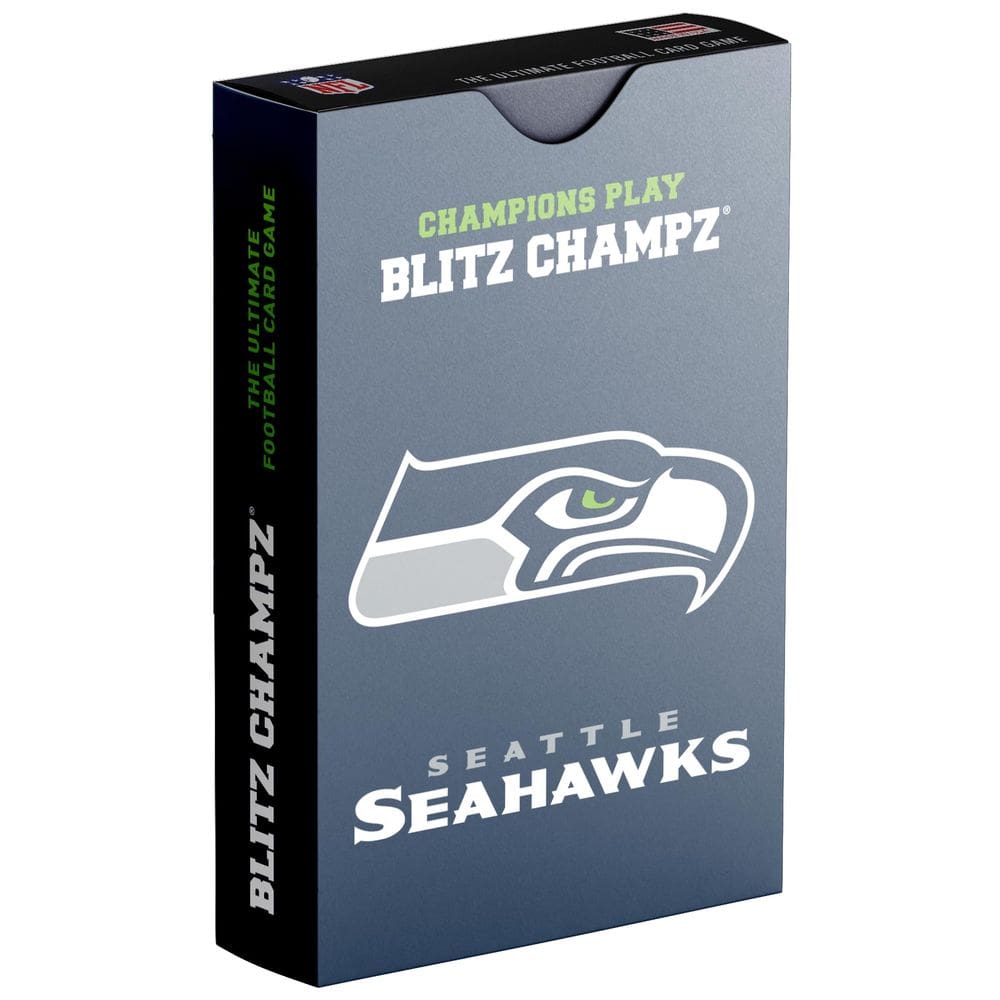 Jogo de cartas Blitz Champz Seattle Seahawks NFL para crianças a partir de 7 anos