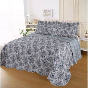 Jogo Colcha Cobre Leito Estampada Dupla Face Casal Ultrassonic 220x240cm - Colcha Ilhéus