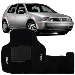 Jogo de Tapete Automotivo Carpete Golf 1999 à 2011 Soft Logo Bordado 5 Peças