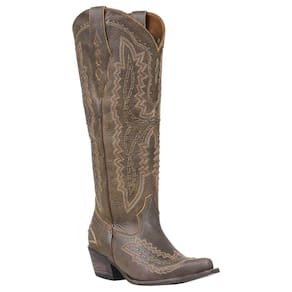 Bota Texana Feminina Bico Fico Marrom Cow Way 38123