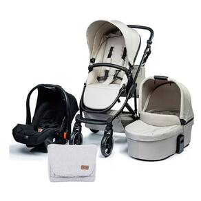 Carrinho De Bebe Como 4 Powder Com Moises + Bolsa + Bebe Conforto - Abc Design