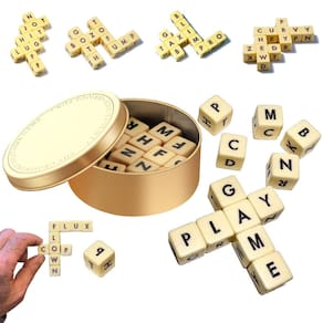 Crossword Solitaire Game Conjunto de jogos de dados de palavras cruzadas com 12 dados