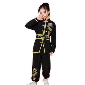 Uniforme de Kung Fu YEMYIQZ para crianças em estilo chinês tradicional
