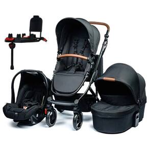 Carrinho De Bebe Como 4 Ink Com Moises + Bolsa + Bebe Conforto E Base - Abc Design