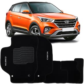 Jogo de Tapete Automotivo Carpete Creta 2017 à 2021 Soft Logo Bordado 5 Peças