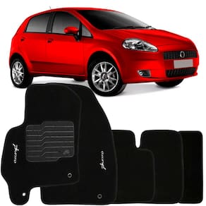 Jogo de Tapete Automotivo Carpete Fiat Punto 2007 à 2012 Soft Logo Bordado 5 Peças