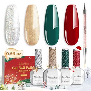 Conjunto de esmaltes em gel MelodySusie Christmas 15 mL 4 cores