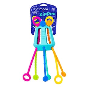 Brinquedo de atividades MÖBI Zippee Montessori para criança de 1 ano+silicone