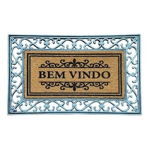 Capacho Fibra de Coco Imperial Antiderrapante 45x75cm - Prata 001