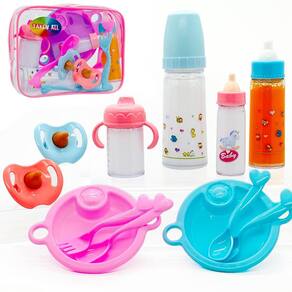 Conjunto de garrafas mágicas para acessórios para bonecas, tudo com 12 unidades