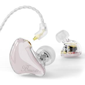 Fones de ouvido com monitor intra-auricular BASN Triple Driver IEM Cloud Pink