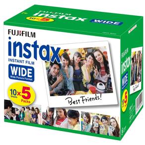 Câmera Fujifilm INSTAX Wide K R 5 com filme de 50 folhas