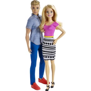 Conjunto de bonecas Barbie & Ken Fashion com roupas removíveis, pacote com 2