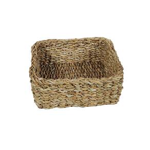 Cesto Organizador De Seagrass Quadrado Aimore Jolitex Mek - M 22x22x10cm