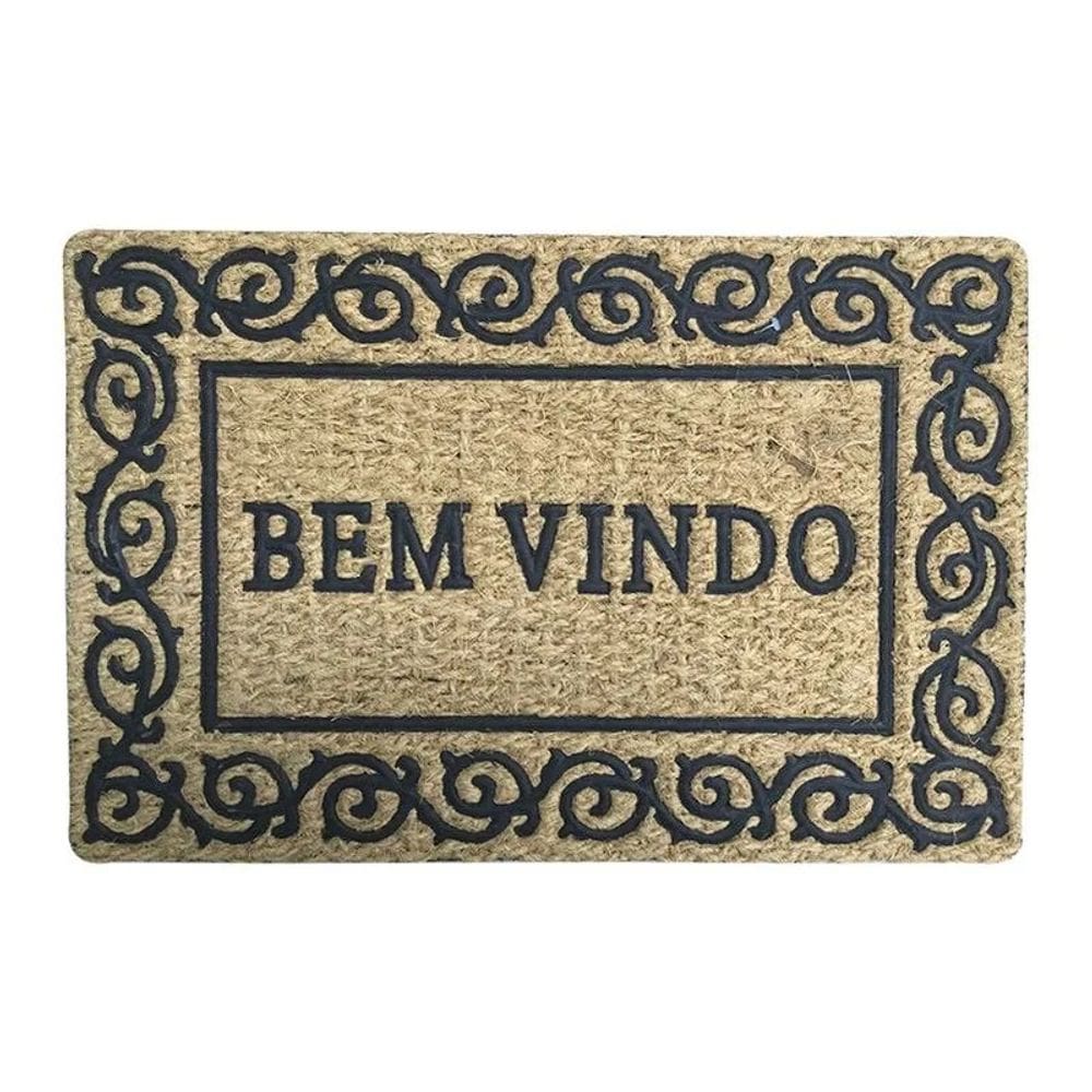 Capacho De Porta Panamá Fibra De Coco Antiderrapante 40x60cm - Niazitex - 003